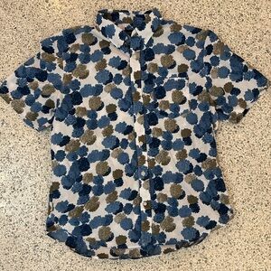 Club Monaco Blue and Olive Casual Button Down Shirt